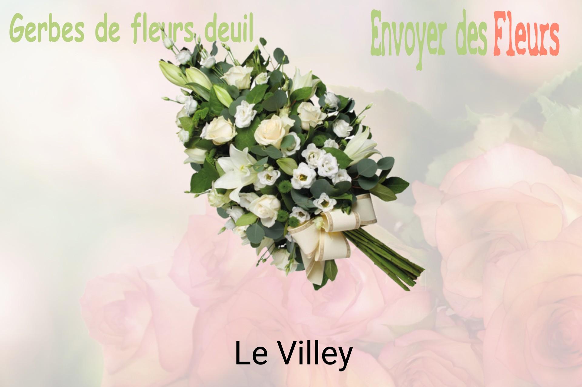 Gerbe de fleurs de deuil livrée à Le Villey